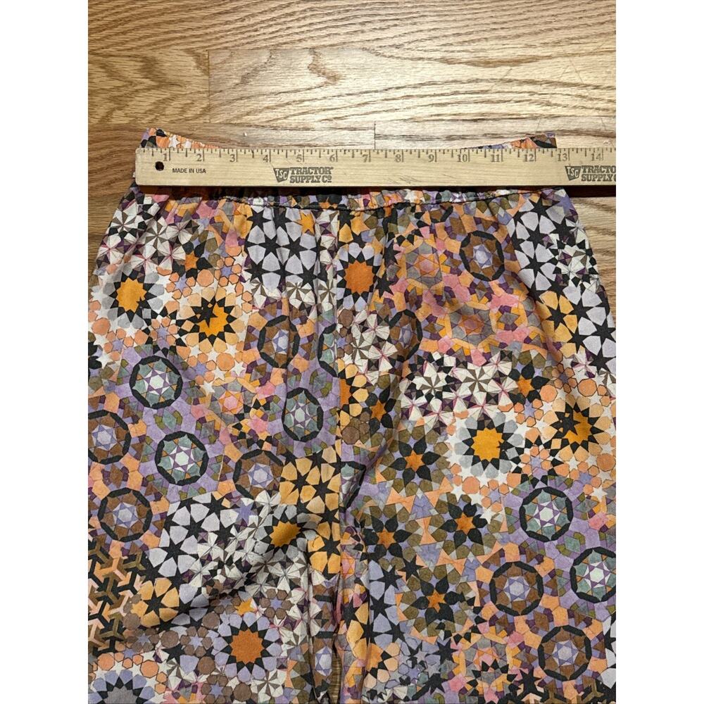 Anthropologie Size 6 Geometric Kaleidoscope Straight Pants High Rise Wide Leg - Picture 7 of 9